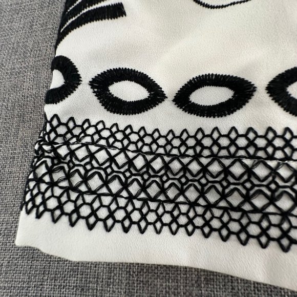 Jodi Arnold For The Limited Shift Dress Aztec Pattern‎ Off White Black Size 0 - Picture 6 of 16